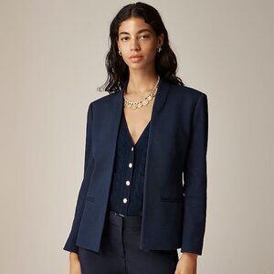 NEW J. CREW GOING-OUT BLAZER - STRETCH TWILL NAVY BLUE - SIZE 0 XS EXTRA SMALL